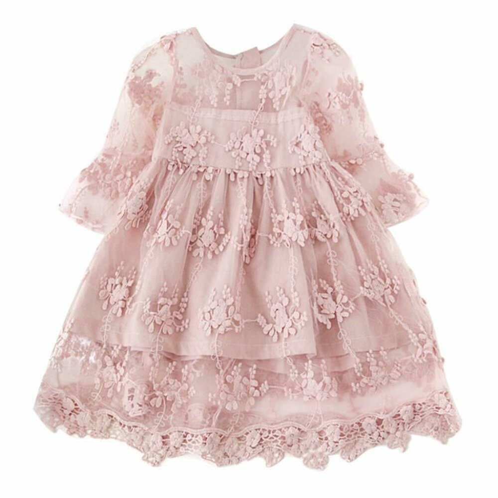 Vintage Style Little Girl's Lace and Tulle Dress